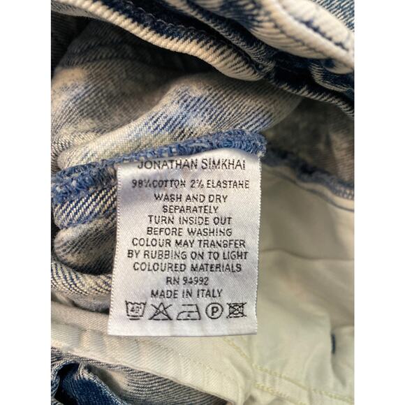 Jonathan Simkhai High Rise Straight Acid Wash 80’s 90’s Jeans size 26 - Picture 5 of 9